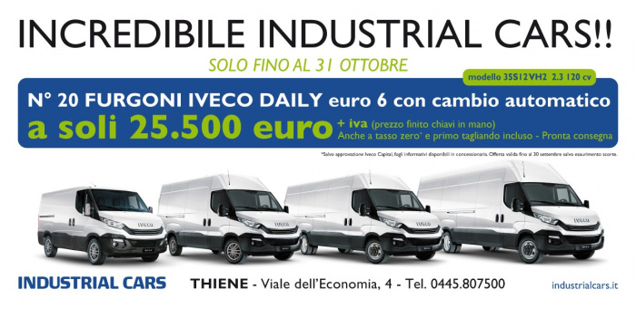 N° 20 FURGONI IVECO DAILY IN PRONTA CONSEGNA A PREZZO INCREDIBILE!